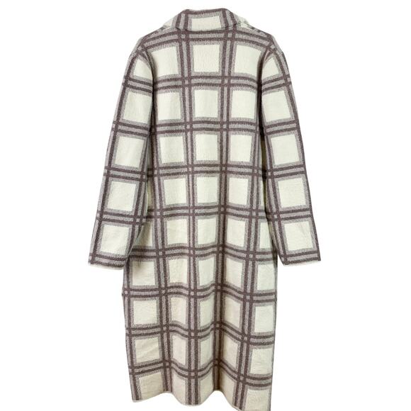 Anthropologie NVLT Plaid Teddy Coatigan Longline Pea Coat Jacket Size XL - Picture 10 of 11
